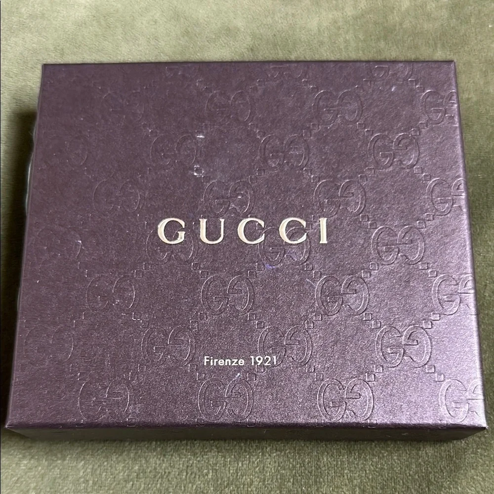Gucci Unisex Diamanté Canvas and Leather Bifold Wallet